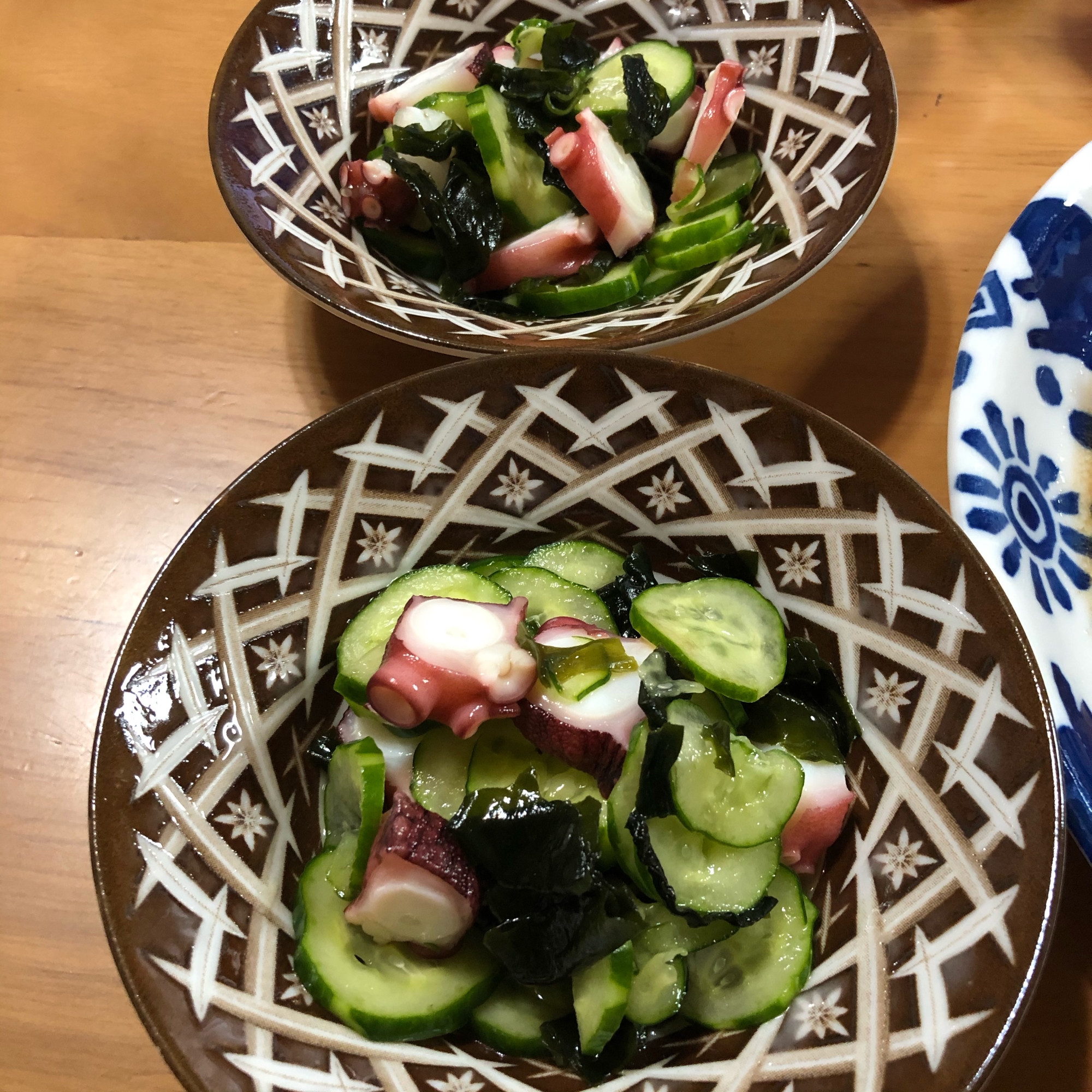 たこと胡瓜の酢の物でサッパリ食欲増進メニュー