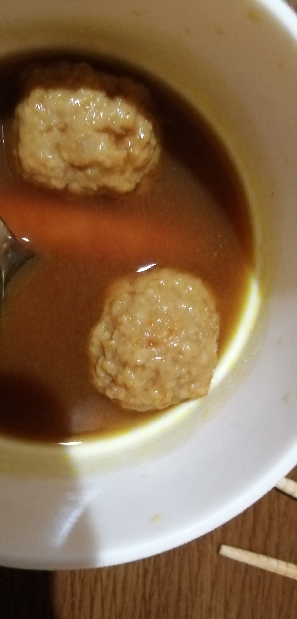 冷凍肉団子のカレースープ