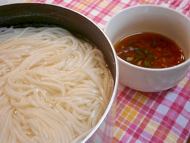 細うどんで☆釜揚げうどん☆