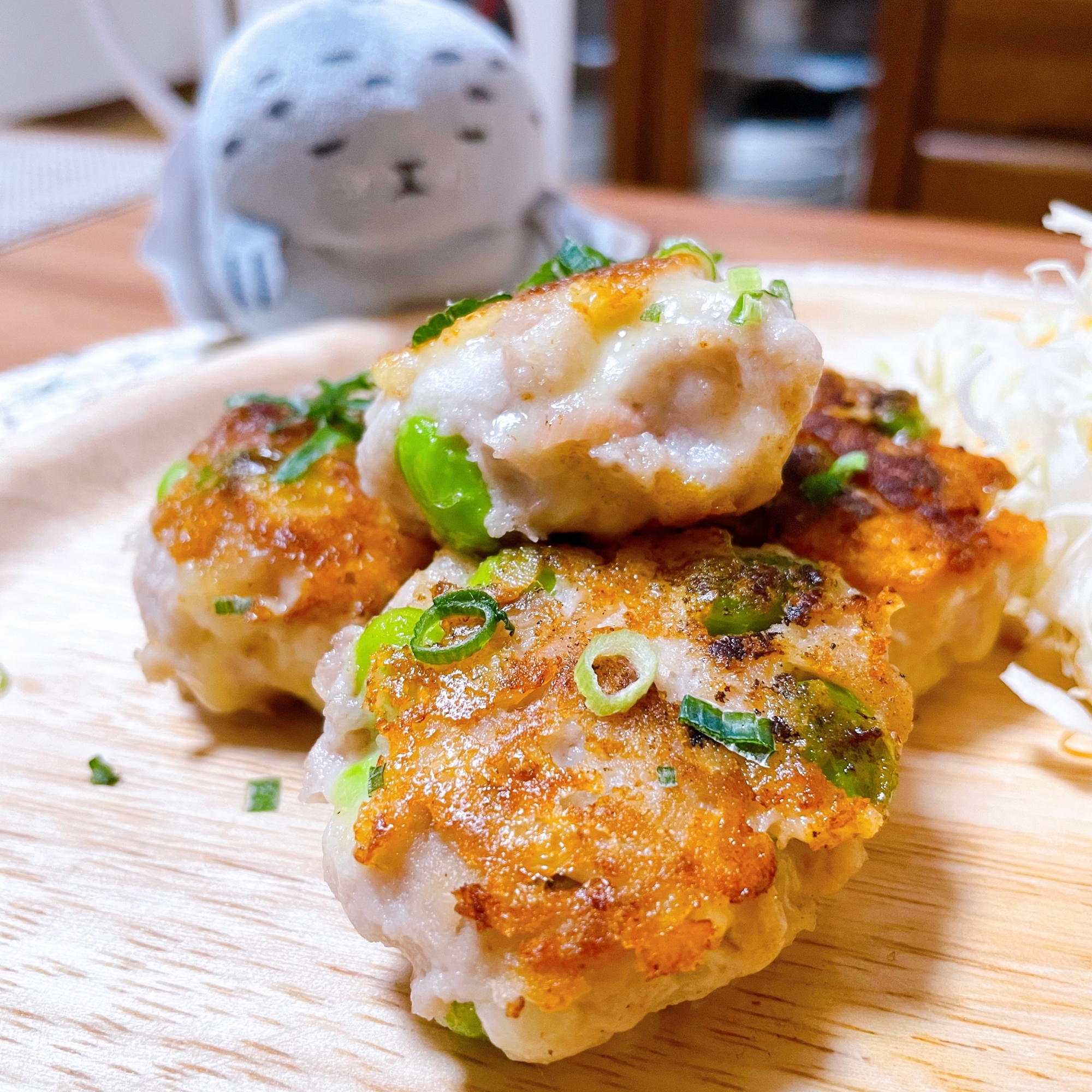 紅生姜と枝豆のチーズつまみ揚げ