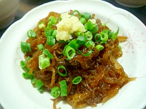 もずくの食べ方～生姜ポン酢～