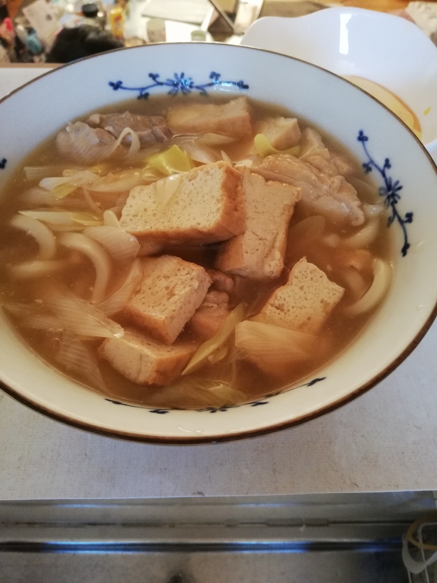 厚揚げと鶏肉のとろみうどん