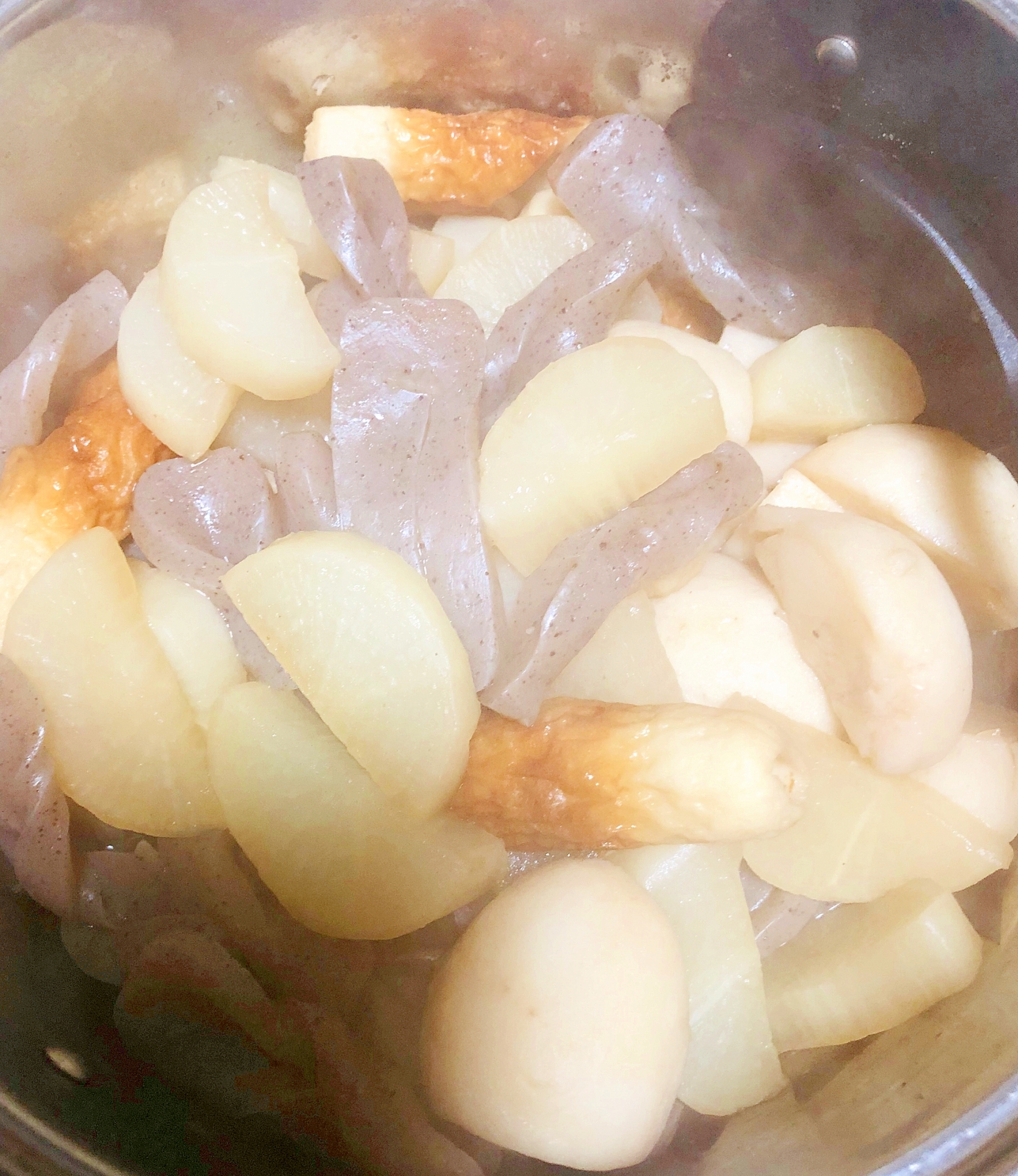 下茹で里芋と大根の煮物
