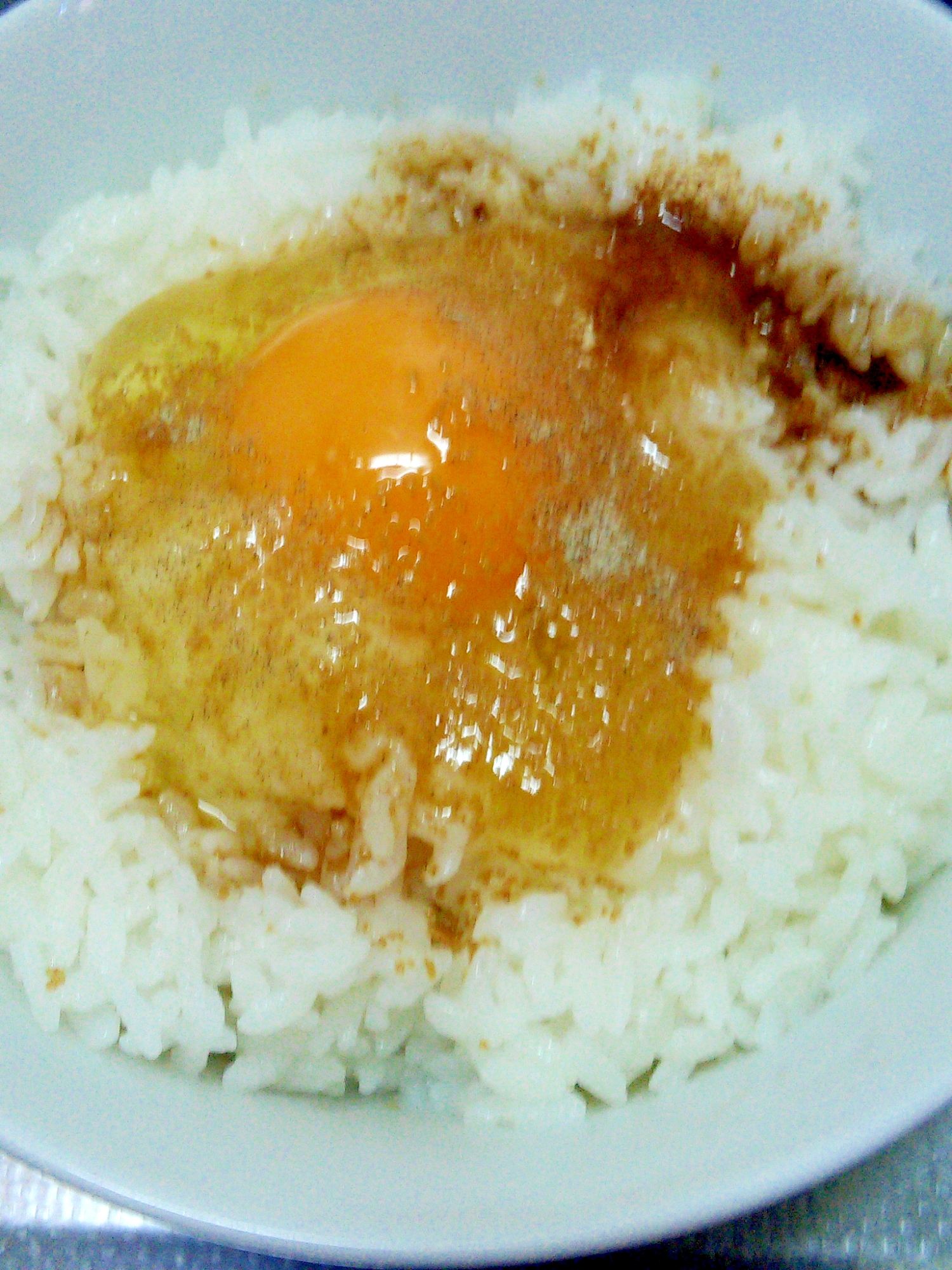 粉山椒が香る♪ずぼら飯♪たまごかけご飯