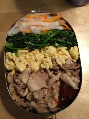 お弁当に！ビビンバ風丼