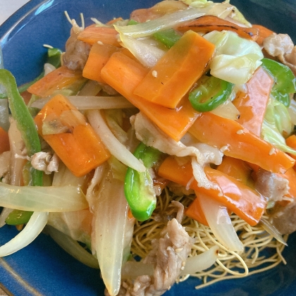 冷蔵庫にあるもので！お野菜たっぷり皿うどん♡