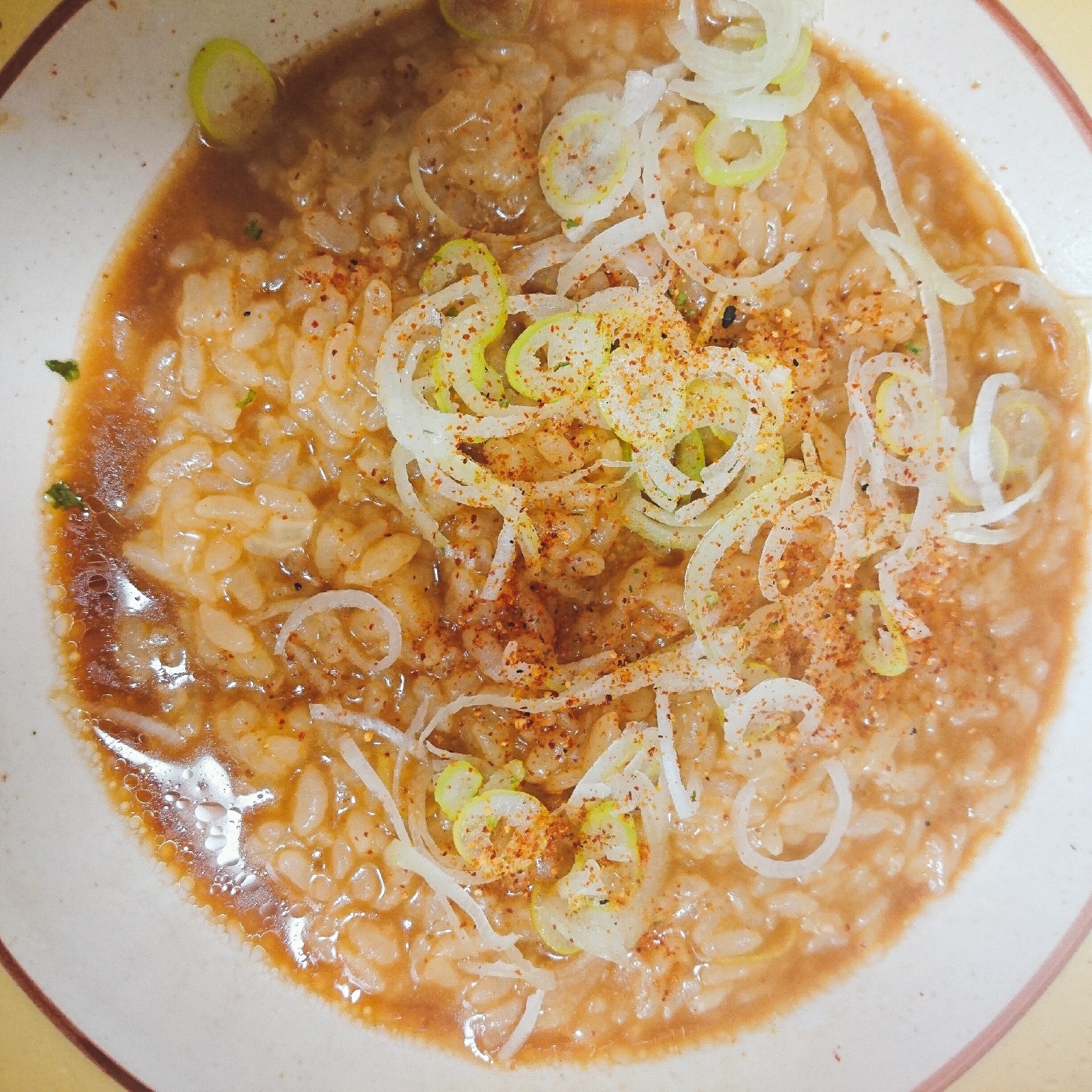 ラーメンすみれの残り汁で作る☆山椒たっぷり雑炊