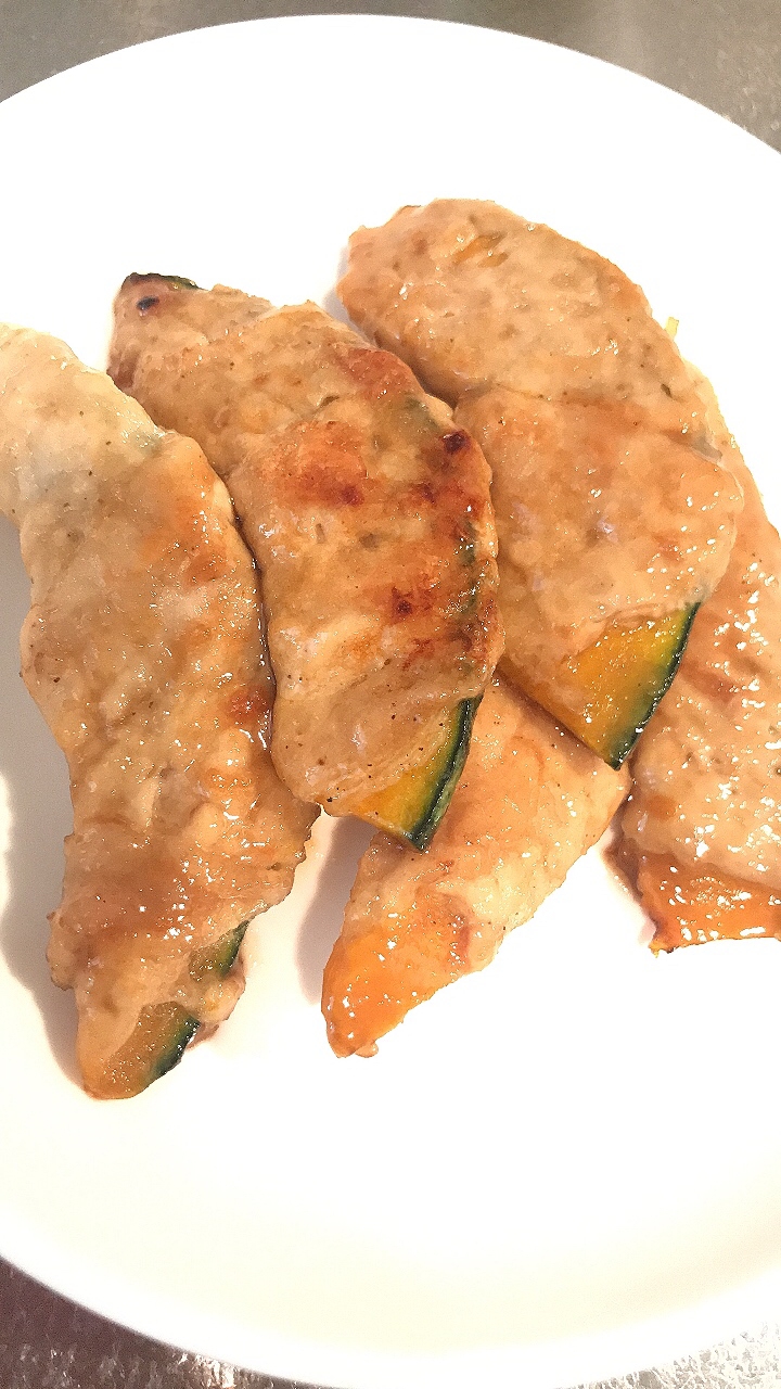 甘辛かぼちゃの肉巻き