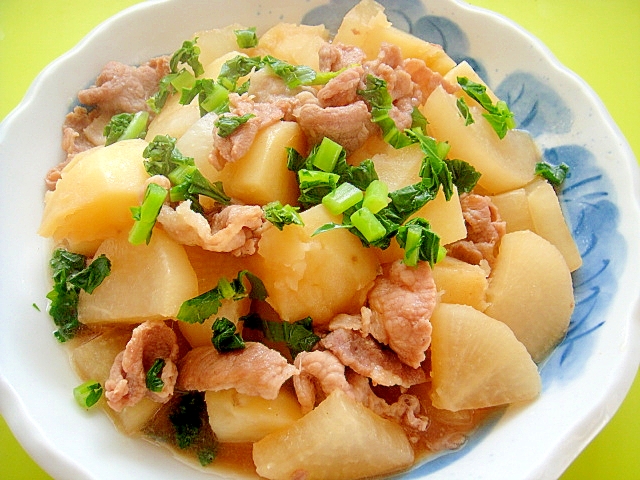 大根とじゃがいも豚肉の煮物 レシピ 作り方 By Mint 楽天レシピ