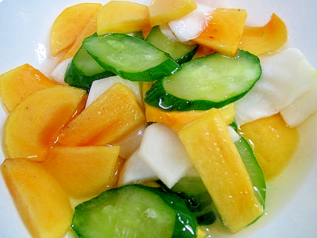 柿とかぶの酢の物 レシピ 作り方 By Haruru 楽天レシピ