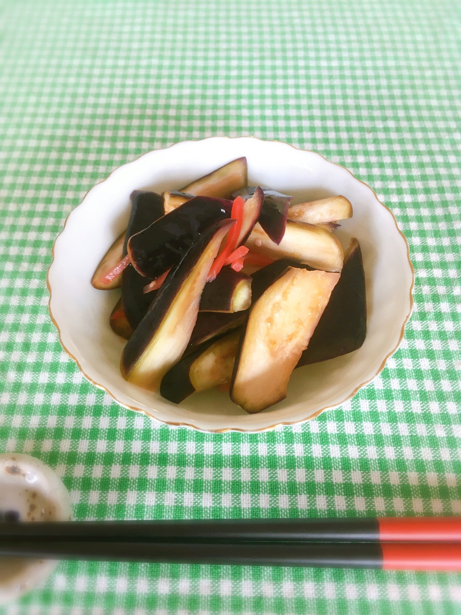 爽やか酢の物♡茄子と紅生姜の酢の物♪