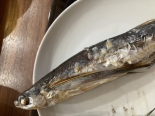 飛び魚の塩焼き！まるごと