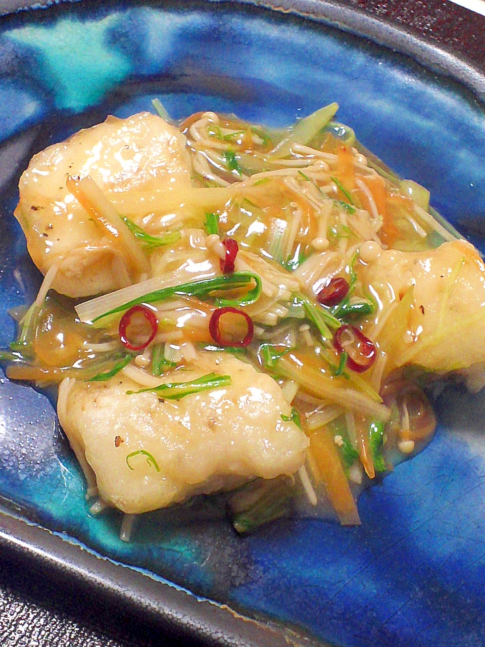 めんつゆとみりんで割烹の味 鱈の彩り野菜あん レシピ 作り方 By Fukuwajutu 楽天レシピ