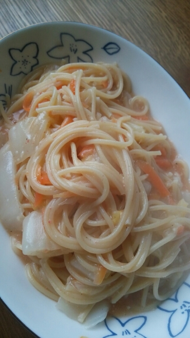 白菜と人参の明太子クリームパスタ レシピ 作り方 By 4045g 楽天レシピ 白菜と人参の明太子クリームパスタ レシピ 作り方 By 4045g 楽天レシピ
