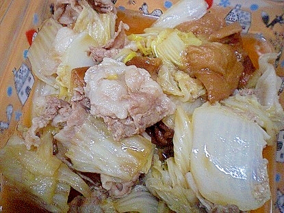 「白菜&新発田麩&豚肉の煮物」　　　♪♪