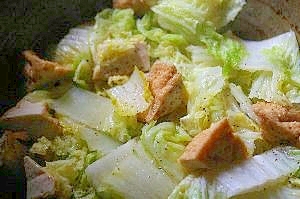 厚揚げと白菜のサラダ