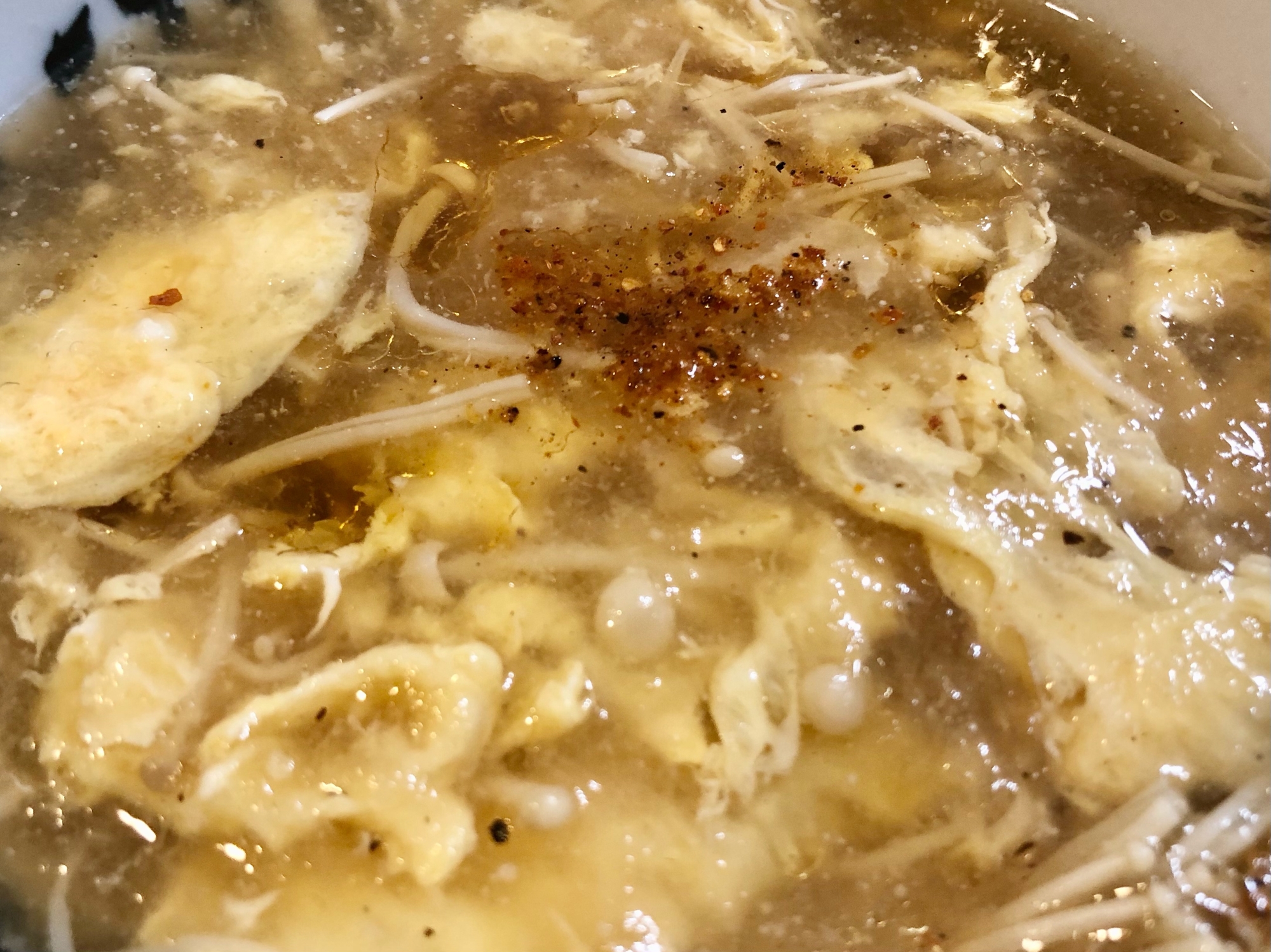 野菜たっぷり♫大根おろしとえのきのふんわり卵スープ
