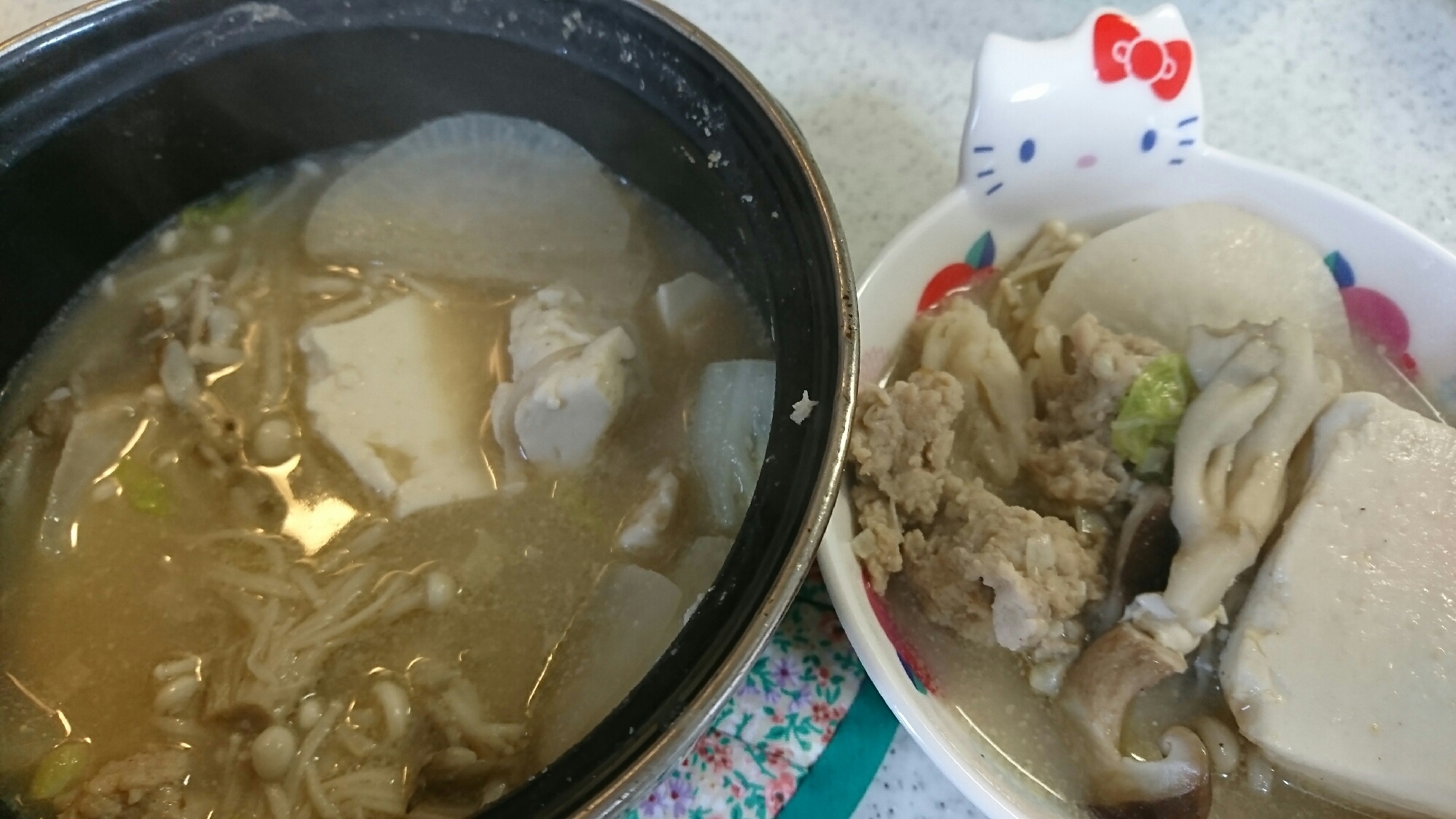 一人でごま豆乳鍋