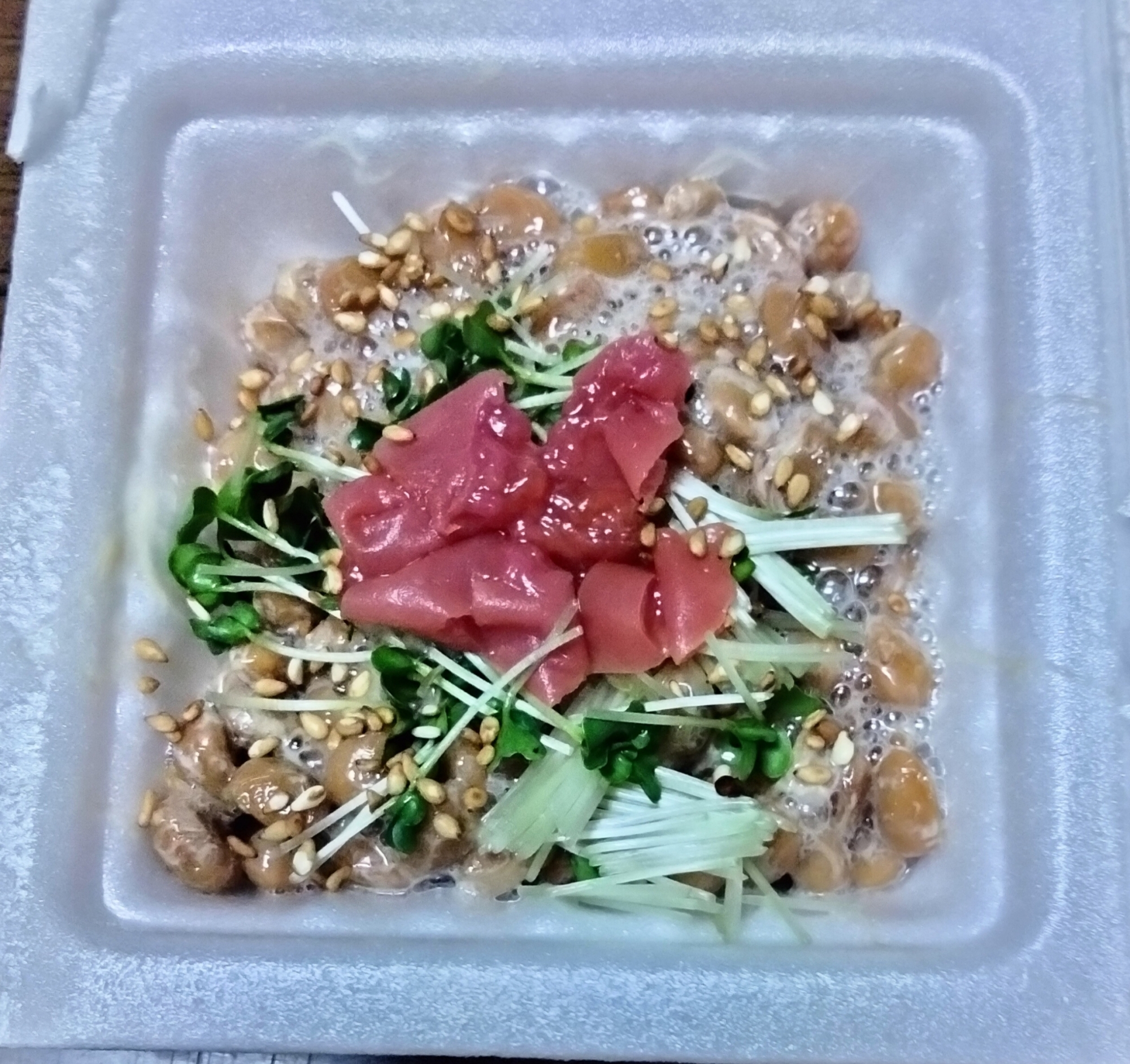 納豆アレンジ スプラウト&梅干