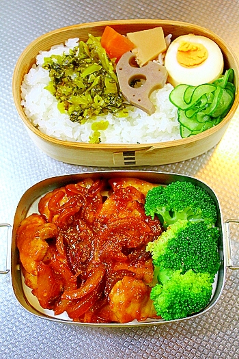 辛いポークチャップ炒め＊弁当