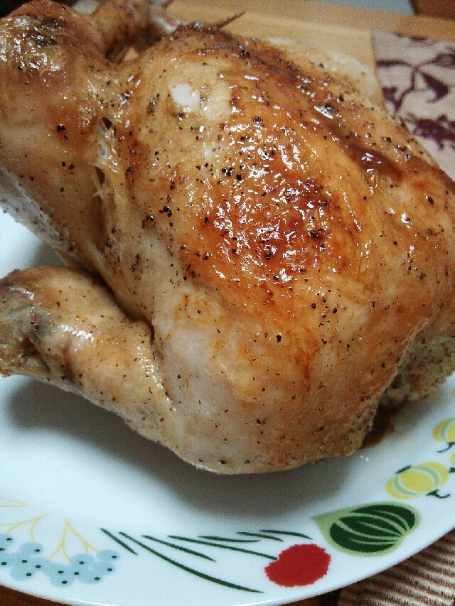 丸鶏のオーブン焼き レシピ 作り方 By るもちゃん 楽天レシピ