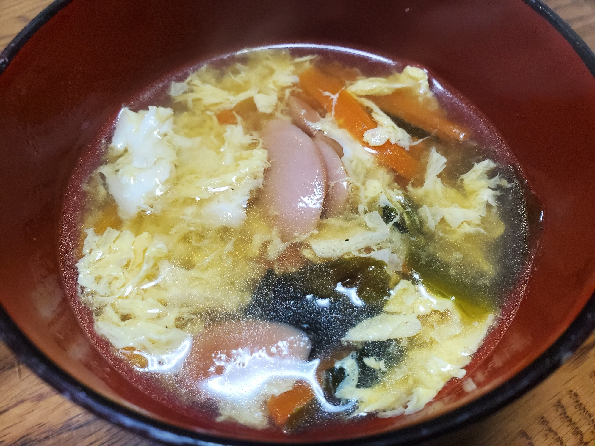 にんじんたっぷり！卵スープ