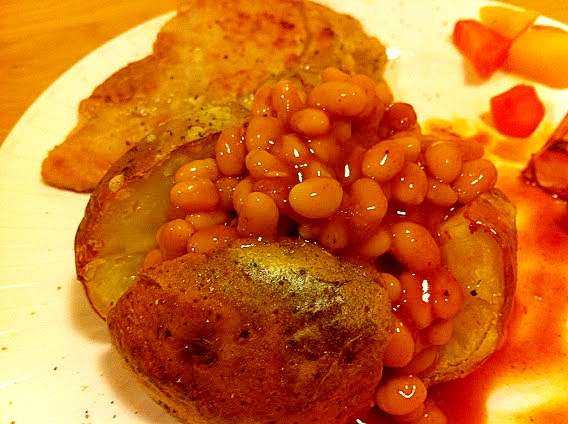 Baked Beansで イギリスのベイクドポテト レシピ 作り方 By モモグラモ 楽天レシピ