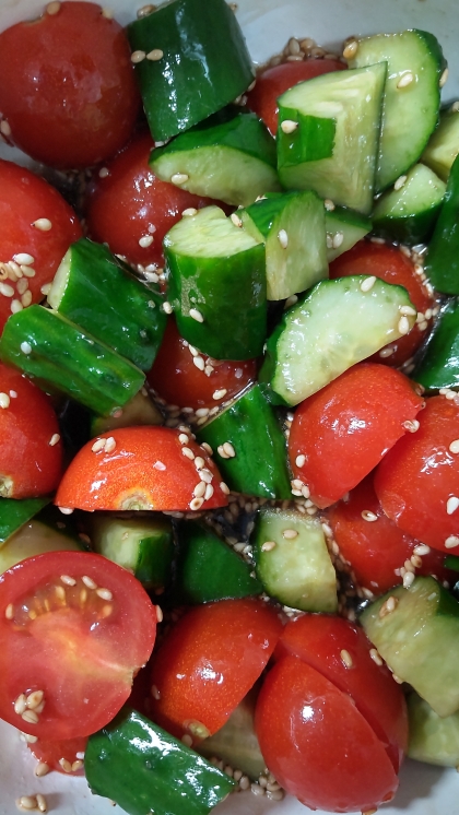 簡単すぎるきゅうりとトマトの中華サラダ