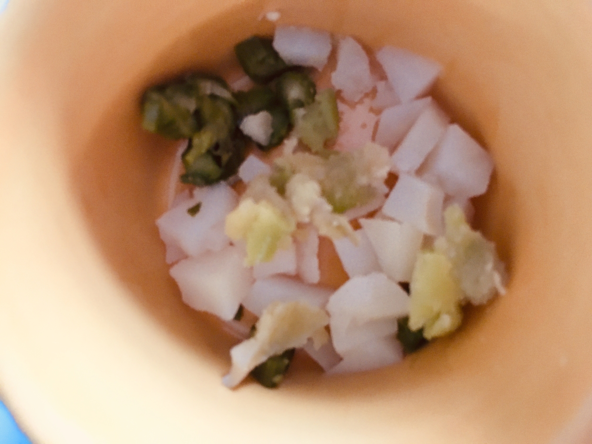 ⁑離乳食カミカミ期⁑アスパラとじゃが芋のサラダ
