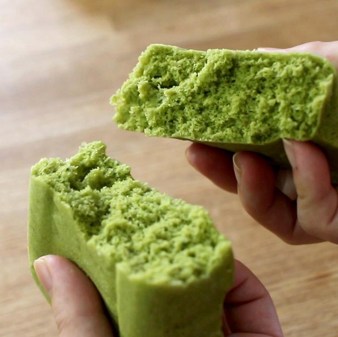 【3で覚える】もちもちすぎない抹茶米粉蒸しパン