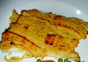白身魚のチーズマッシュポテトのせ焼き