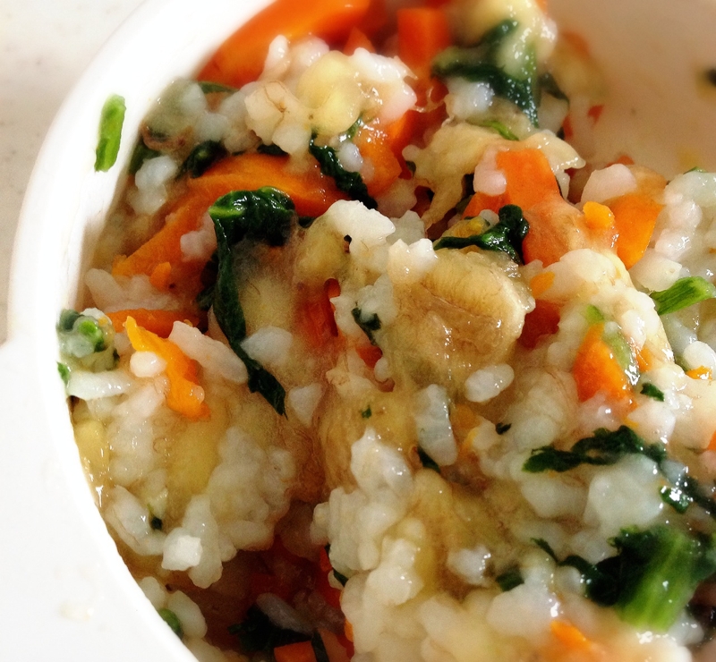 離乳食♬バナナと野菜の混ぜご飯♬