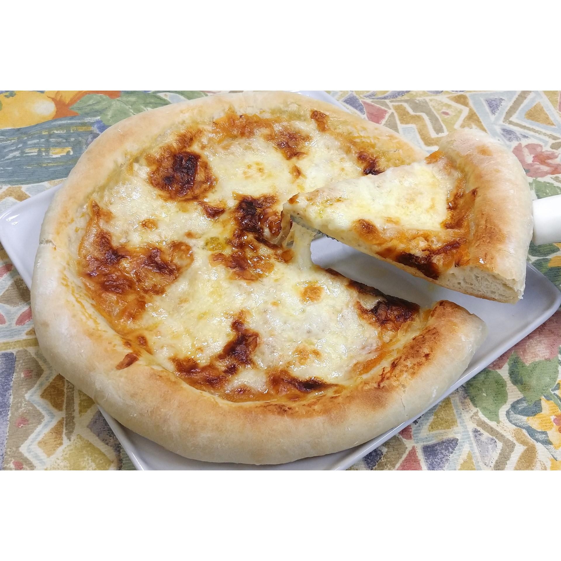 完熟柿とモッツァレラチーズのピザ★動画あり★