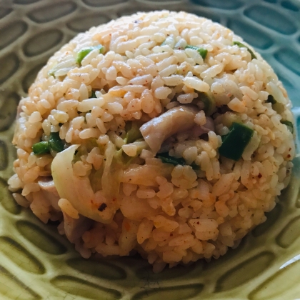 和風キムチと鶏肉で作りました！調味料、とっても参考になりました☆レシピ、ありがとうございました♫