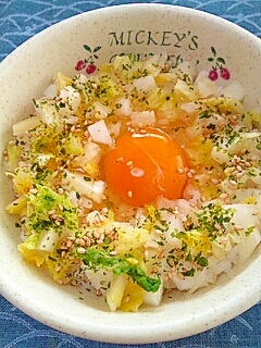 白菜漬けで☆たまごかけご飯♪