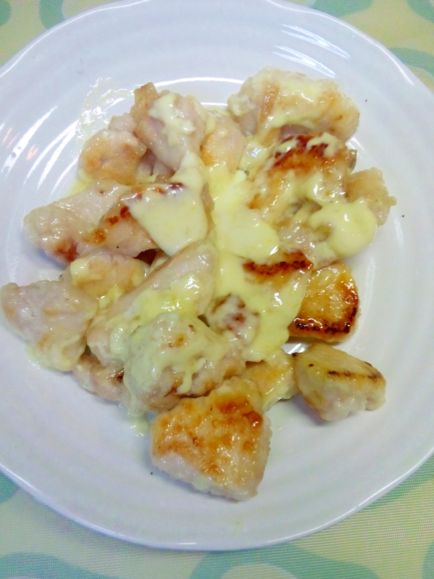 鶏むね肉のわさびマヨネーズ和え