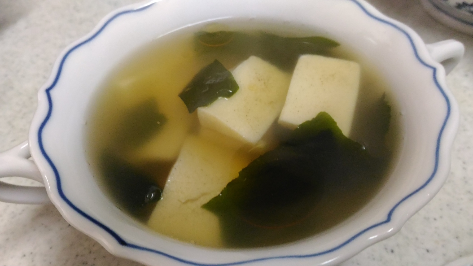 高野豆腐とワカメの和風スープ