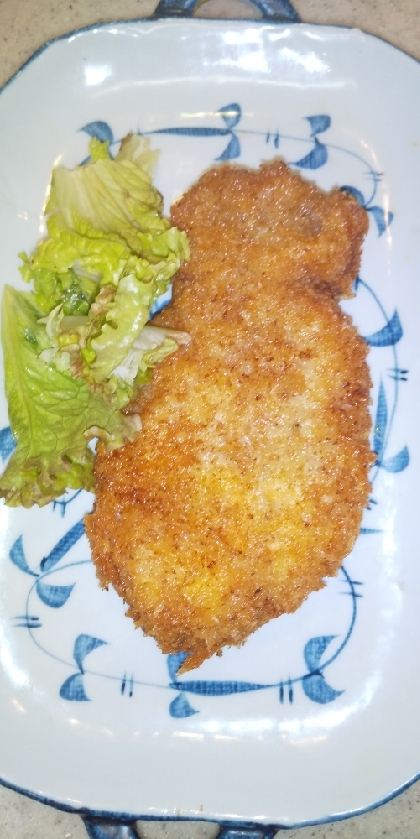 生姜焼き用肉で·͜·ᰔᩚヒラヒラとんかつ