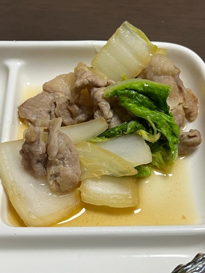 豚肉こま切れ白菜炒め