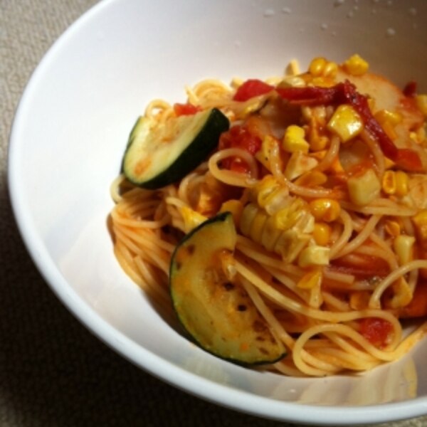 夏野菜トマトパスタ 自家製ケチャップ入り レシピ 作り方 By takeko7778 楽天レシピ 夏野菜トマトパスタ 自家製ケチャップ入り レシピ 作り方 By takeko7778 楽天レシピ