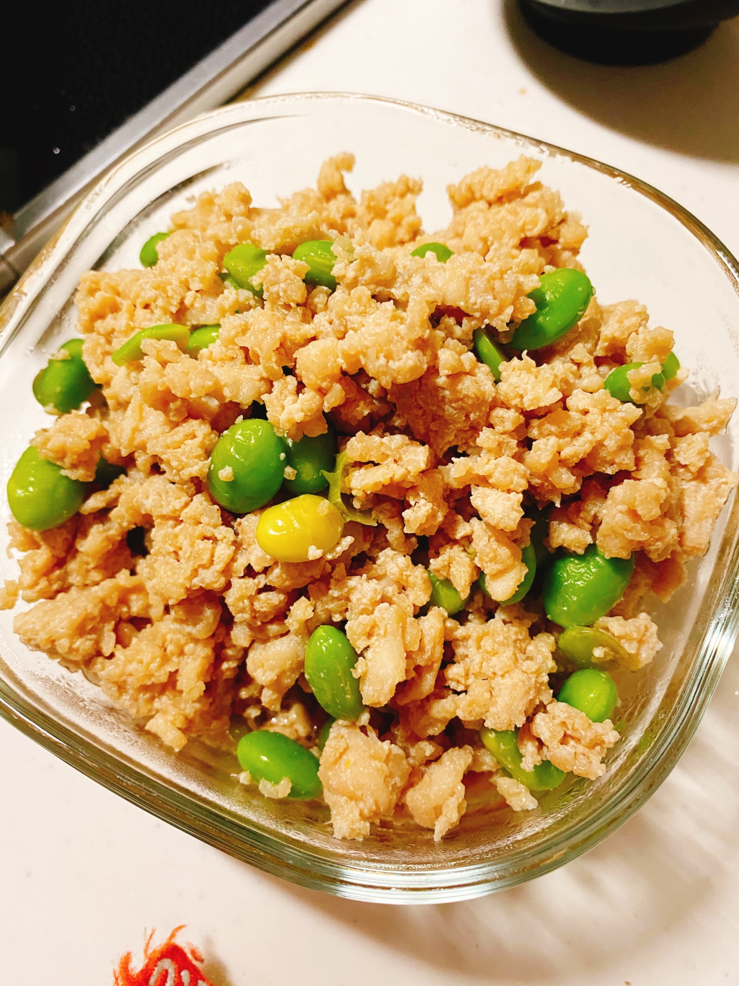 包丁いらず!枝豆入り鶏そぼろ