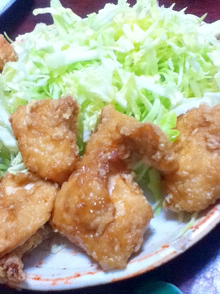 【下味におろし玉ねぎ】鶏むね肉の唐揚げ