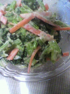 カブの葉が残っていたので、作りました。とてもおいしかったです。ありがとうございました。