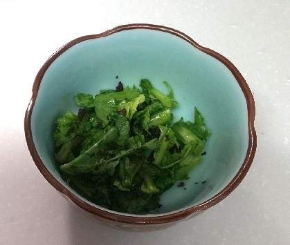 壬生菜でゆかり味の簡単お漬物