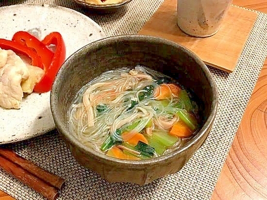 食べ応え抜群！春雨スープ