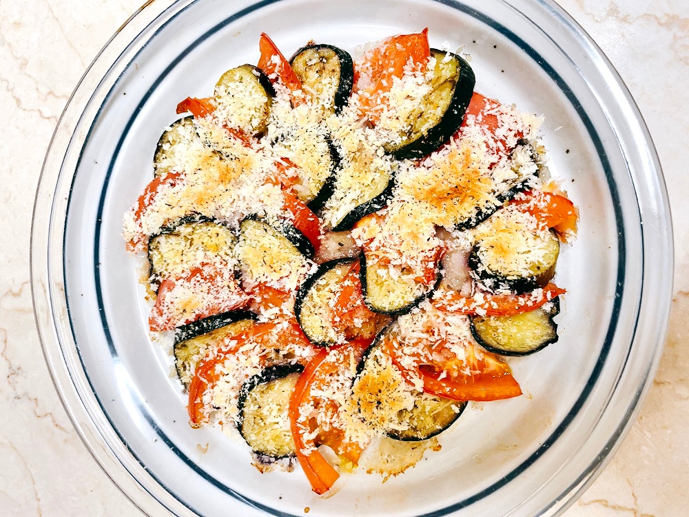 なすとトマトのパン粉焼き★オーブントースターで簡単