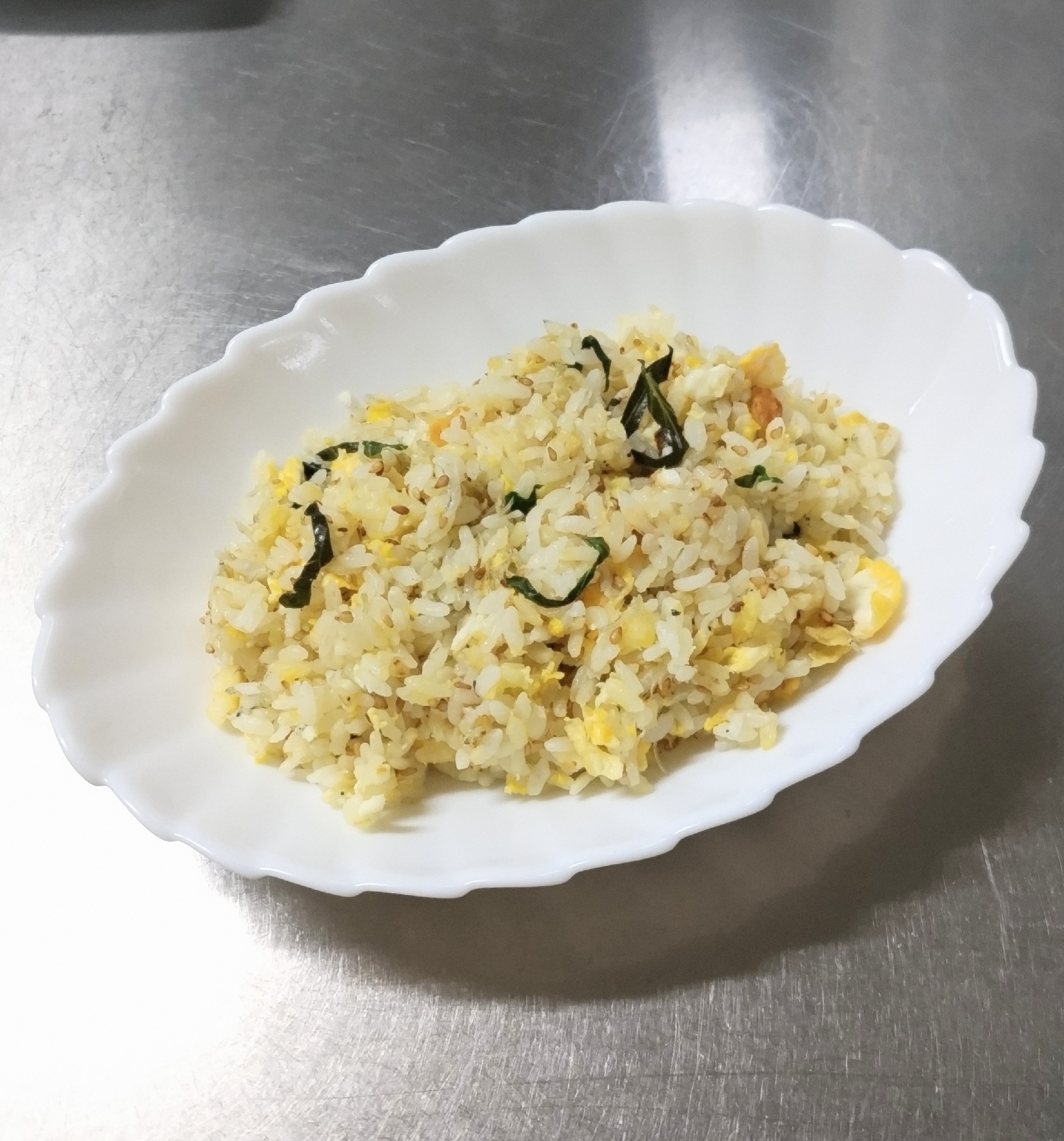 ちりめんじゃこと大葉の炒飯