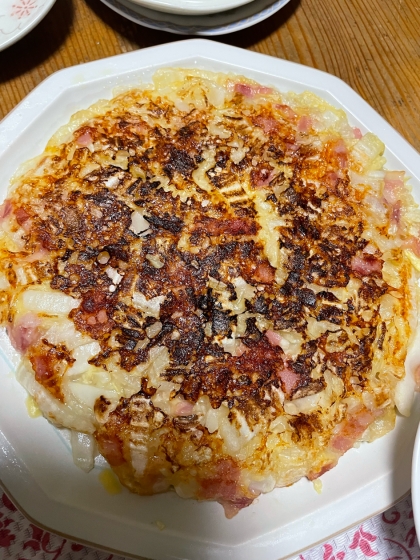 フライパンで簡単♡白菜とベーコンのチーズ焼き
