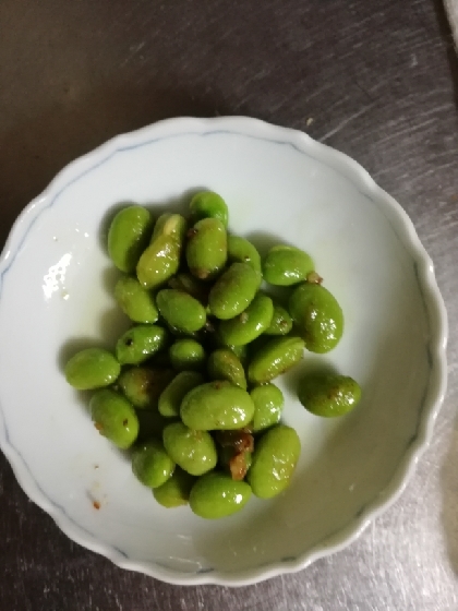 冷凍枝豆が余ったので作りました！ちょっとしたおかずにいいですね。