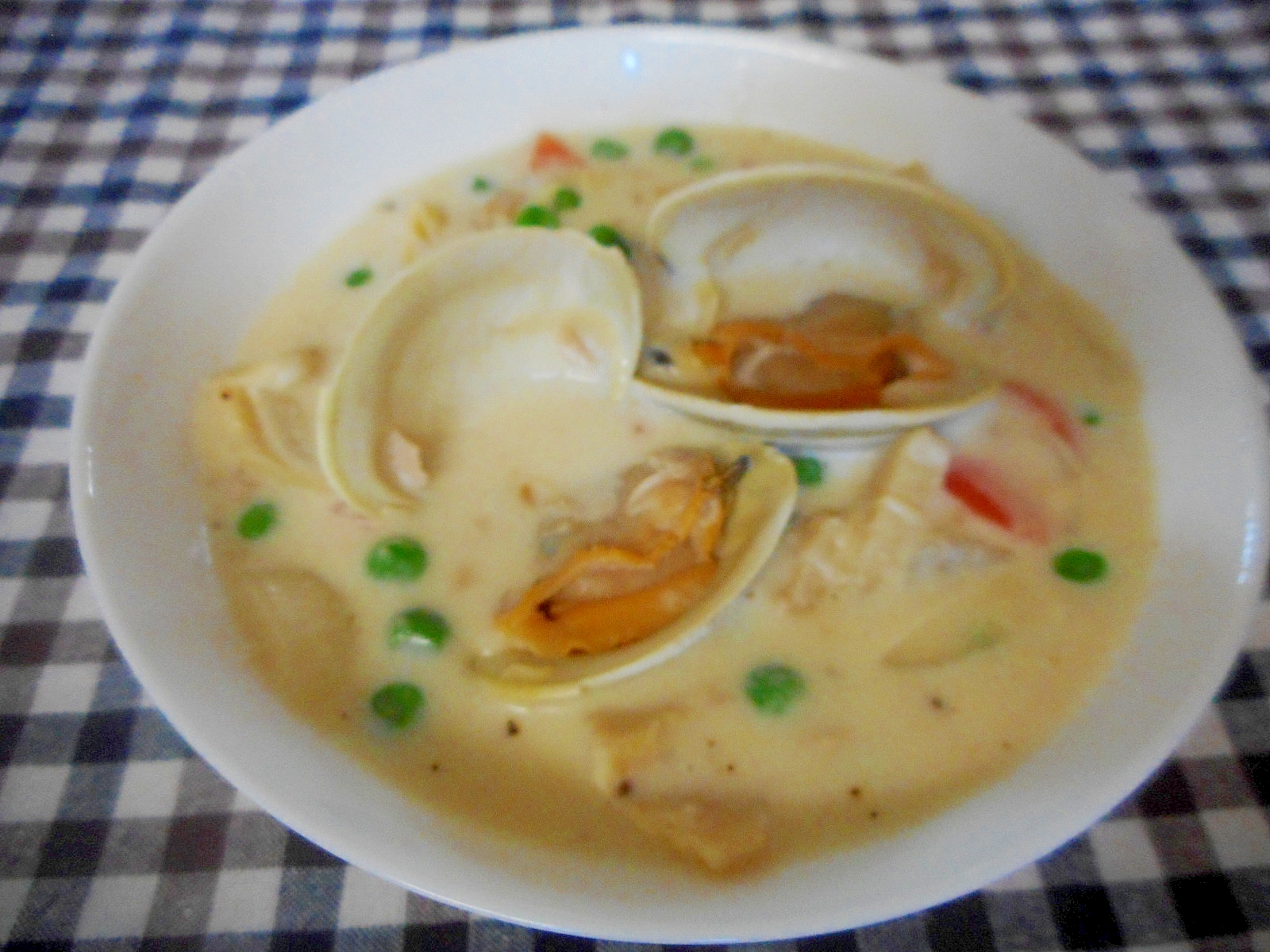 タケノコとホンビノス貝のクリームスープ